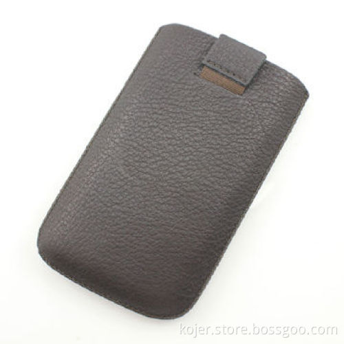 Leather Mobile Phone Case for Apple's iPhone 4, Retractable Pull-tab, Available in Various Veins